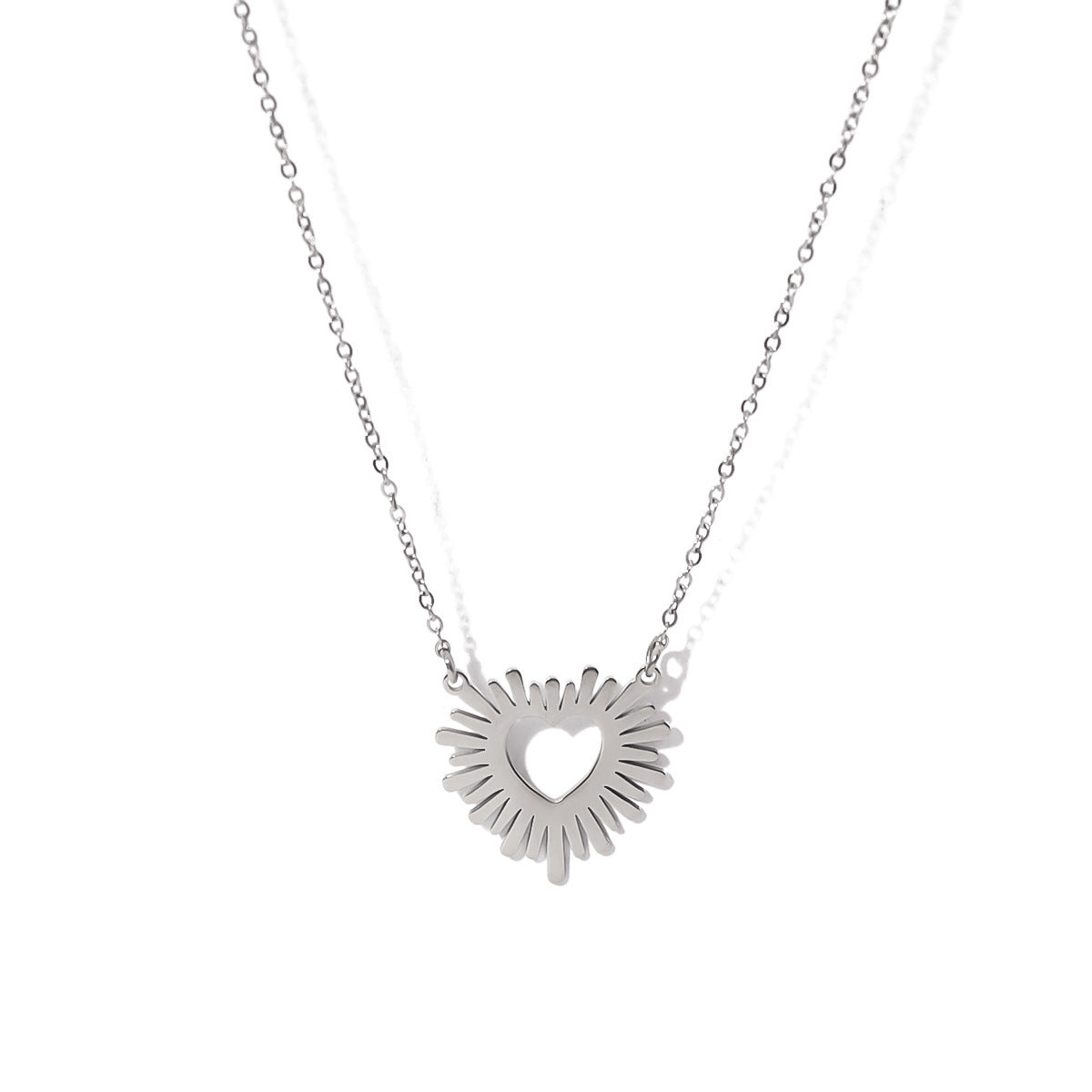 Sunflower Series Suit Gold Titanium Steel Choker Necklaces