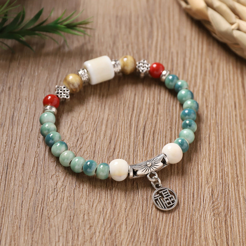 Artistic Chinese Ceramic Female Style Design Bracelets