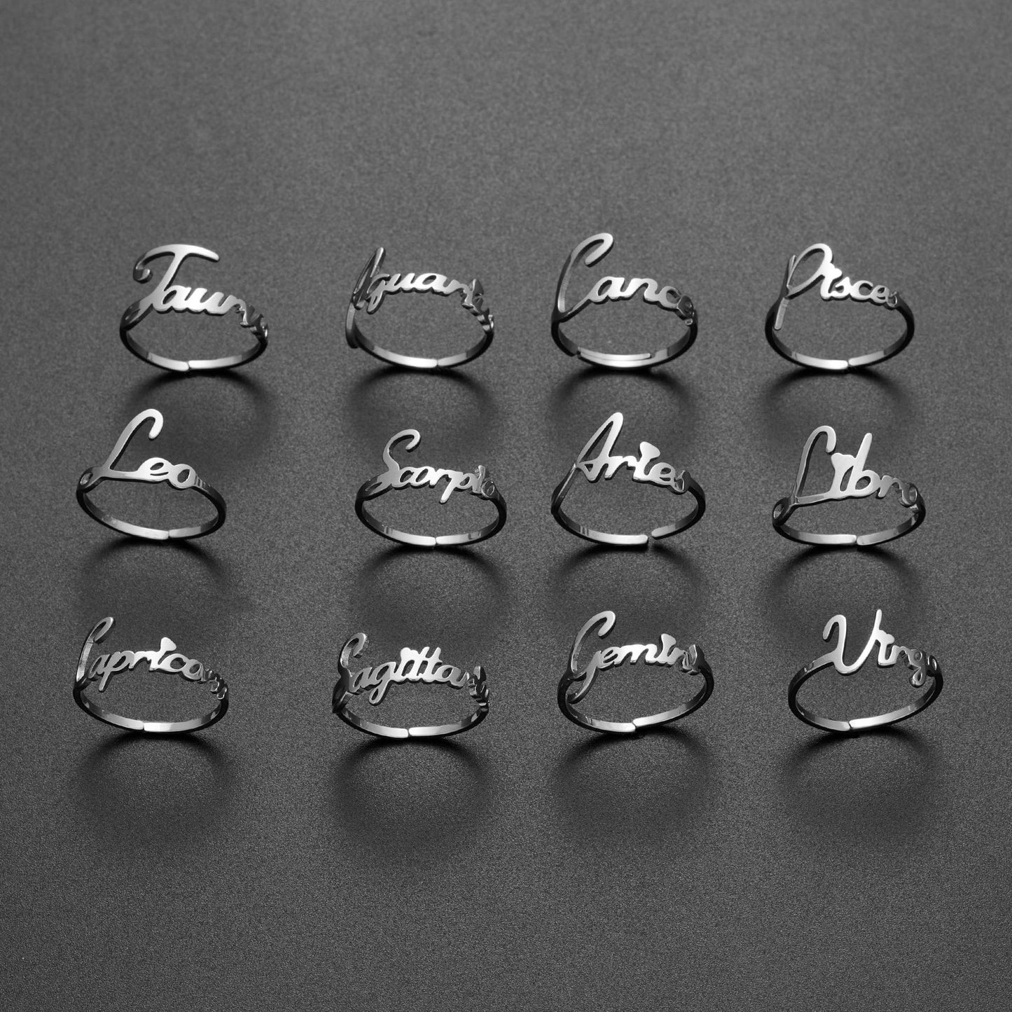 Stainless Steel Jewelry Personalized Simple Twee Rings