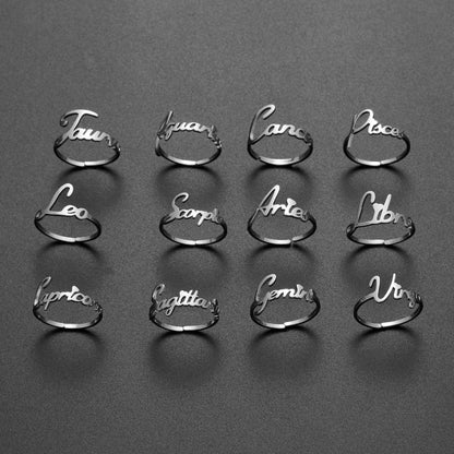 Stainless Steel Jewelry Personalized Simple Twee Rings