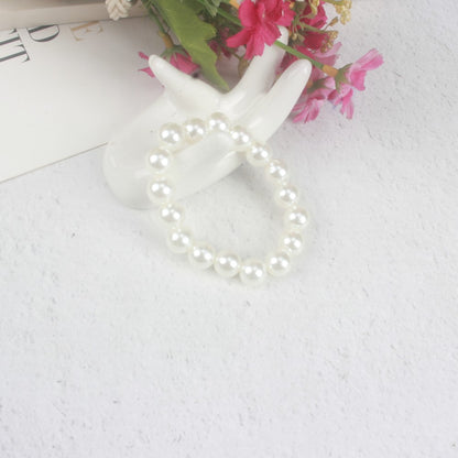 Children's Imitation Pearl Plastic Stringed Pearls Acrylic Handmade Bracelets