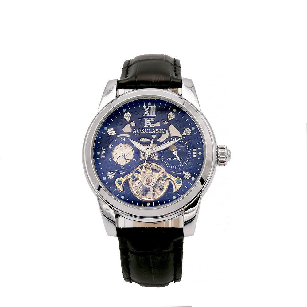 Men's Watch Automatic Waterproof Tourbillon Hollowed Fashion Mechanical Watches