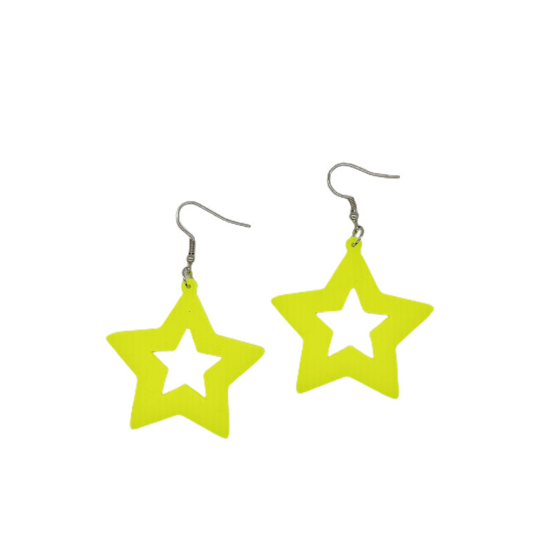 Pentagram Star Lightning Ear Hook Party Decoration Earrings