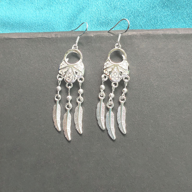 Crystal Imitation Sier Minority Phoenix Ancient Earrings