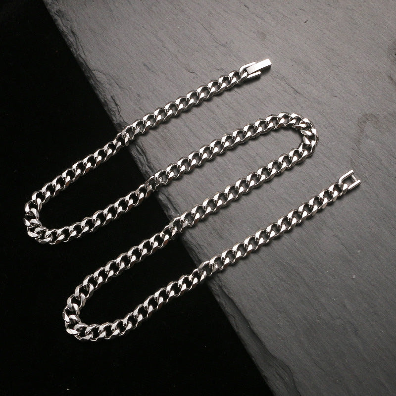 Chain Jewelry Buckle Stainless Steel Male Necklaces