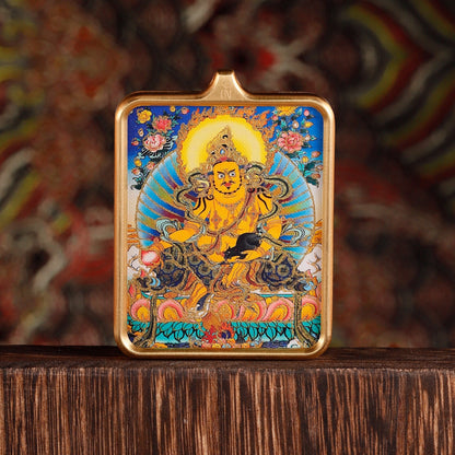 Yellow God Of Wealth Small Niche Pendants