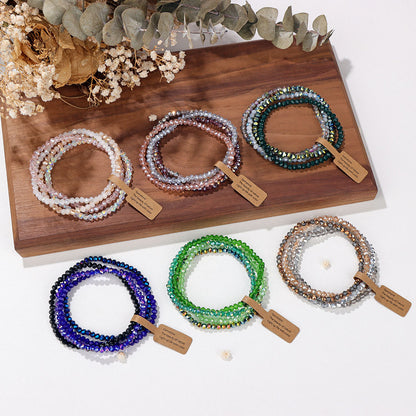 Women's Plating Color Glass Retro Fashion Girlfriend Gifts Bracelets