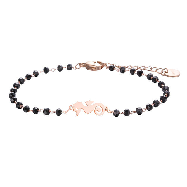 Clover Female Simple Couple Rose Gold Bracelets