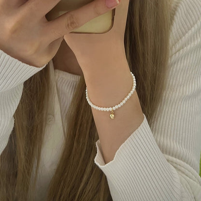 Twin Pearl Light Luxury Minority Exquisite Elastic Bracelets