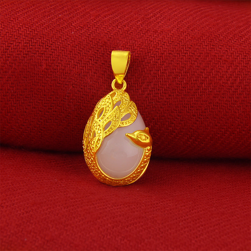 Women's Vietnam Placer Gold Phoenix Ancient Imitation Rich Pendants