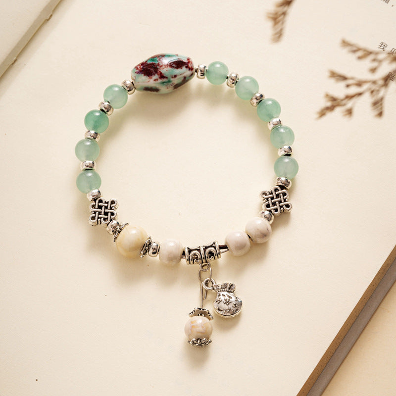 Ceramic Ornament Fashion Flower Glaze Beads Casual Bracelets