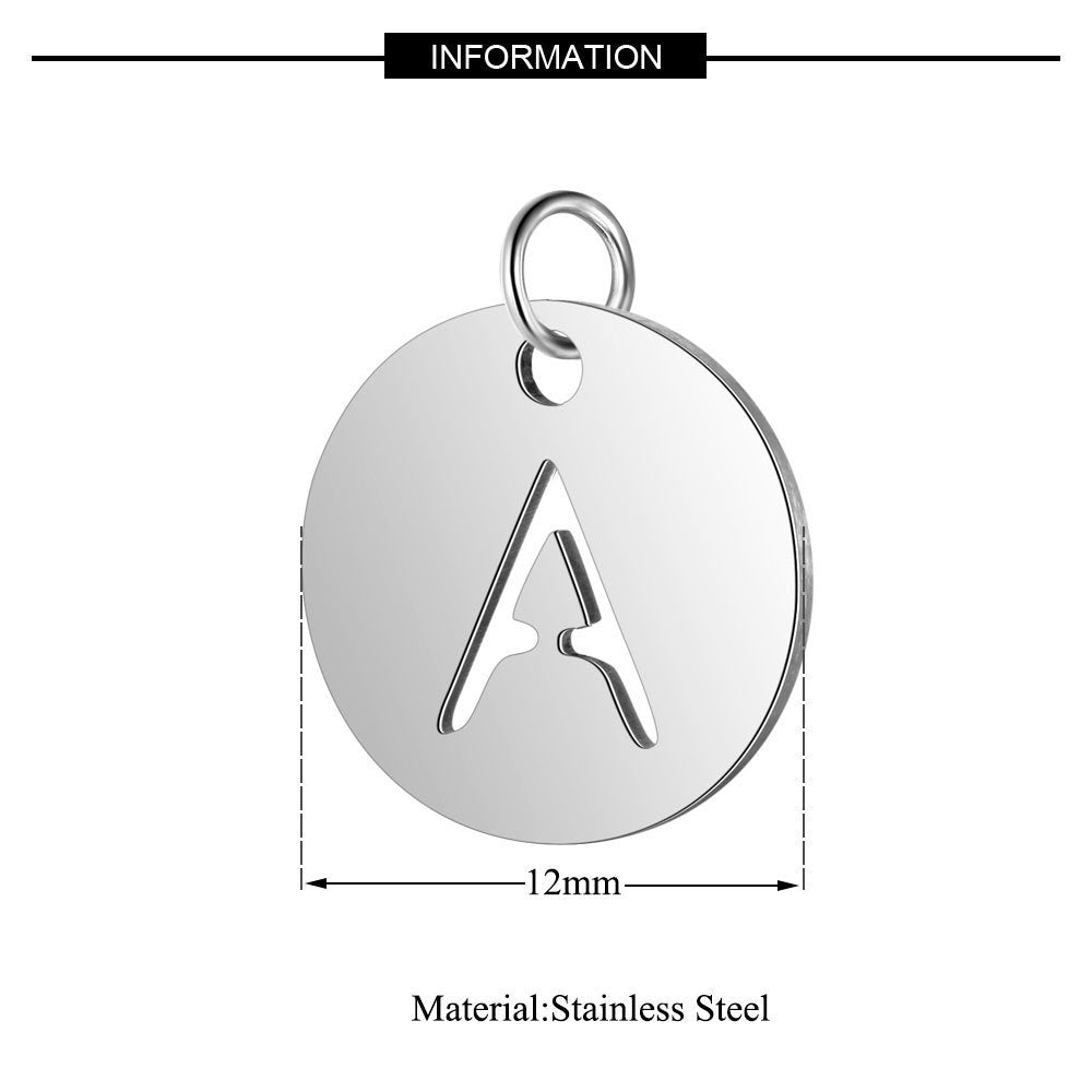 Titanium Steel English Letter Tag Full Set Of Letters Pendants