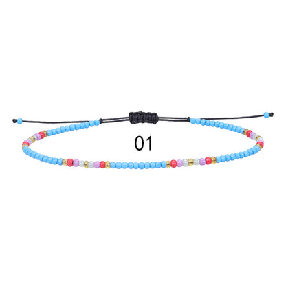 Colorful Bead Braided Anklet Summer Beach Bracelets