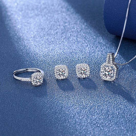 Arrows Hearts Zircon Square Bag Suit Simple Temperament Clavicle Necklaces