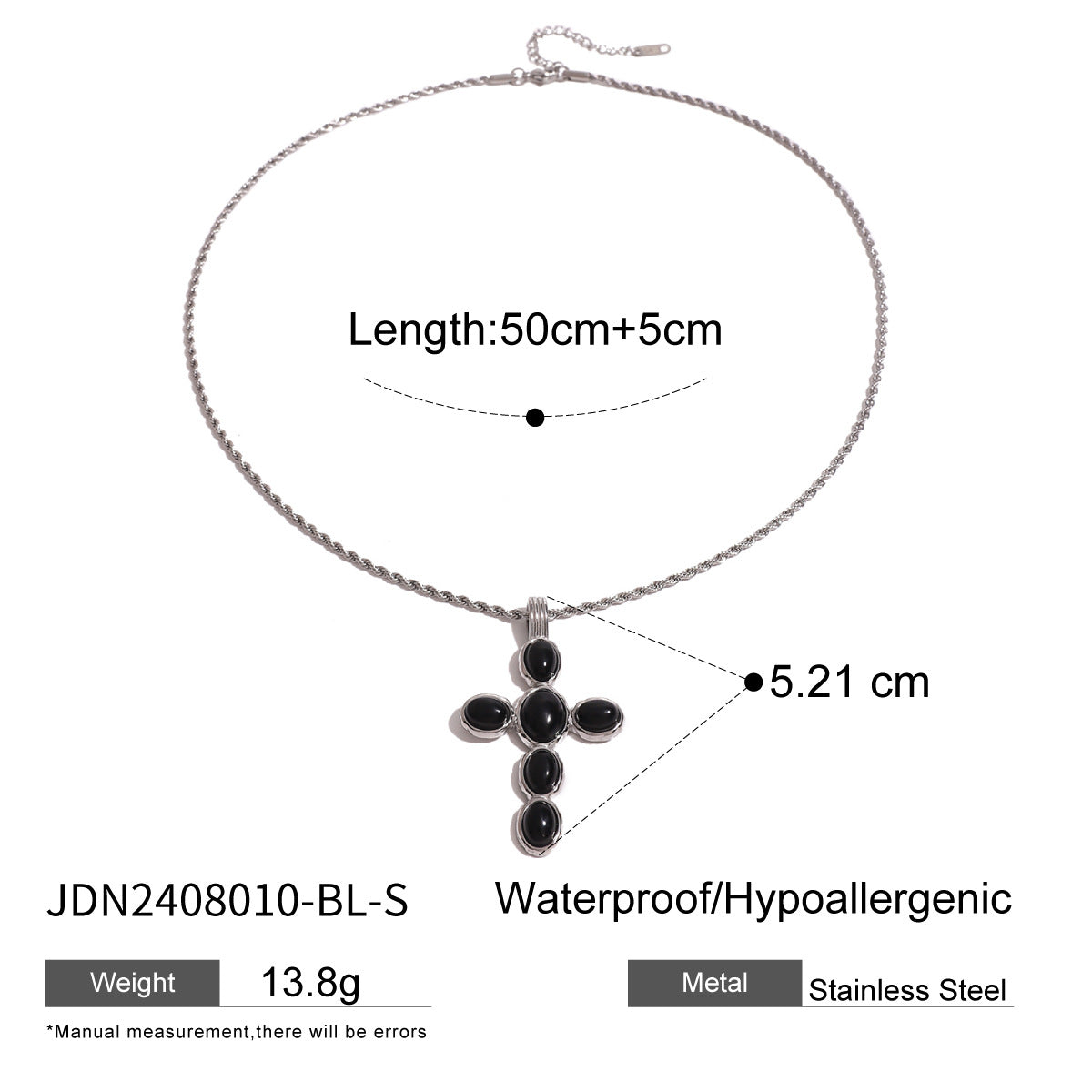 Steel Natural Stone High-grade Niche Clavicle Necklaces