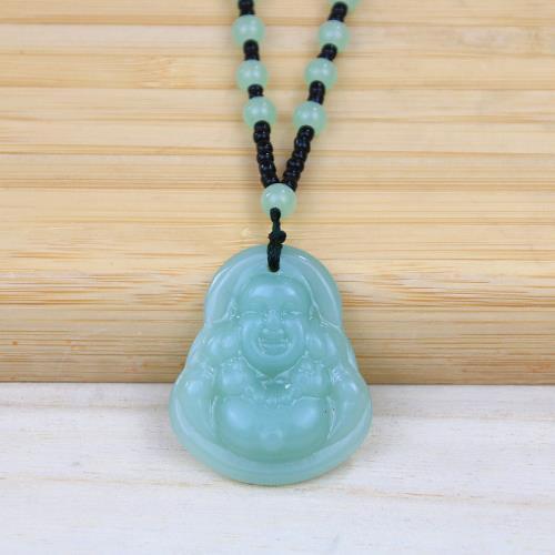 Women's Ethnic Style Imitation Jade Avalokitesvara Buddha Pendants