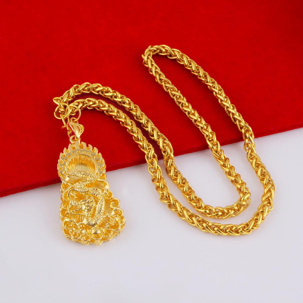 Men's Live Streaming On Gold Plated Large Necklaces