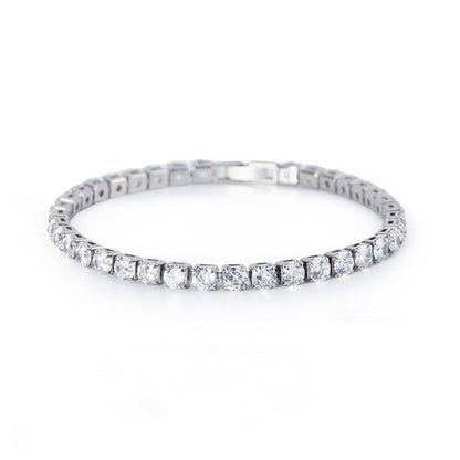 Sier Moissanite High Color Small Rock Candy Tennis Chain Bracelets