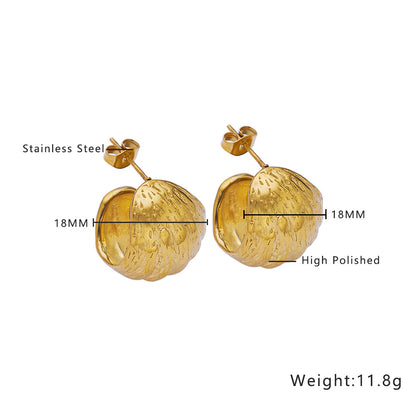 Twist Round Diamond Woven Wheat Ear Earrings