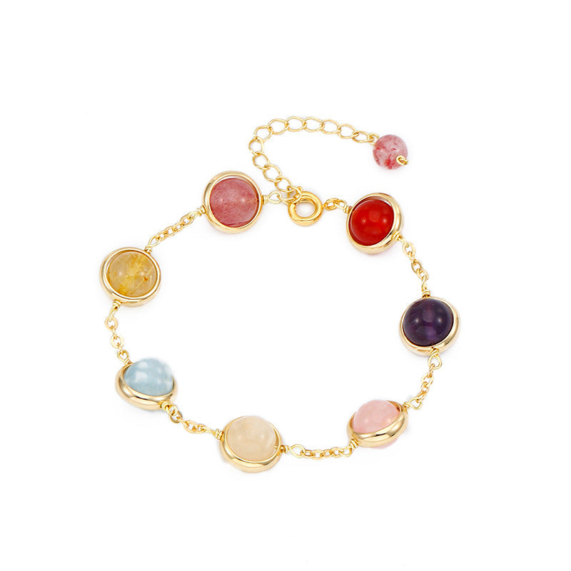 Women's Quartz Korean Style Sweet Mori Colorful Bracelets