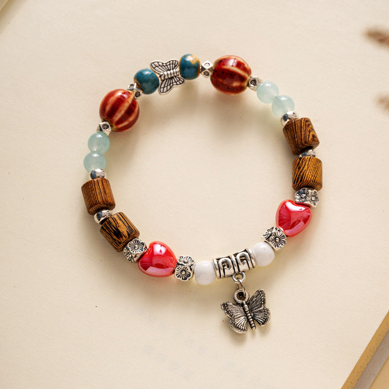 Ceramic Ornament Fashion Flower Glaze Beads Casual Bracelets