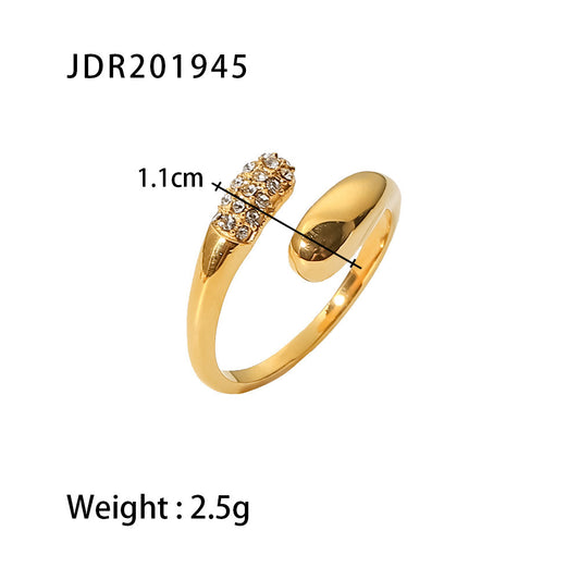Irregular Line Geometric Female Personalized Hip Hop Adjustable Rings