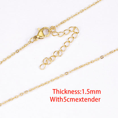 Cross Chain Stainless Steel Furnace Gold Necklaces