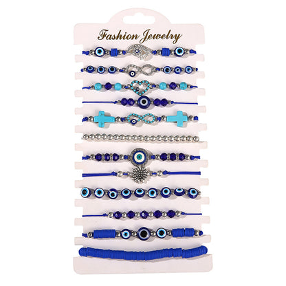 Bead Woven Hand Strap Devil's Eye Bracelets