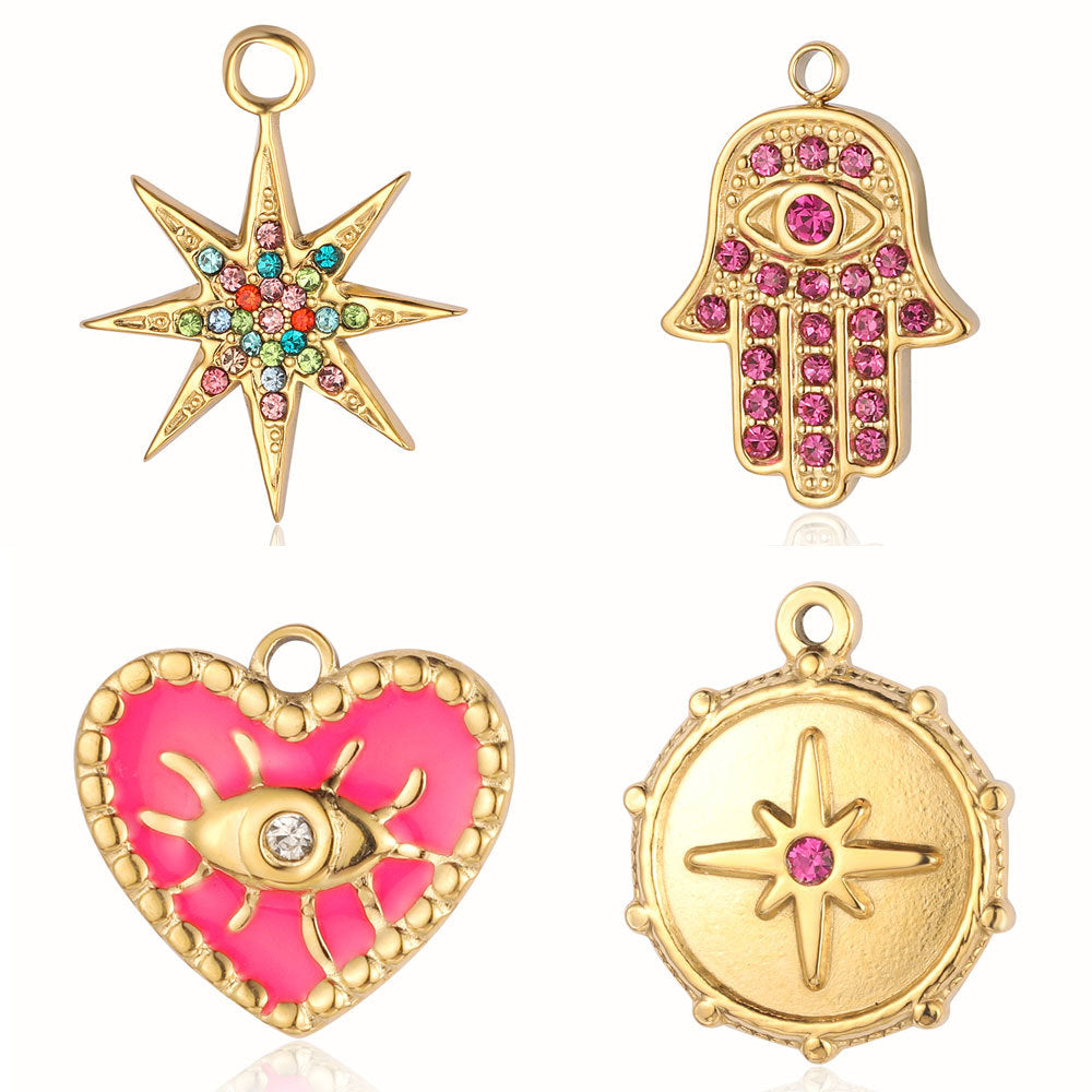 Titanium Steel Sun Ornament Accessories Star Pendants