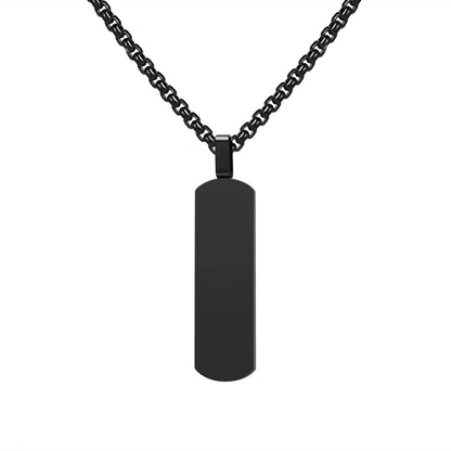 Men's Trendy Hip Hop Jewelry Square Black Pendants