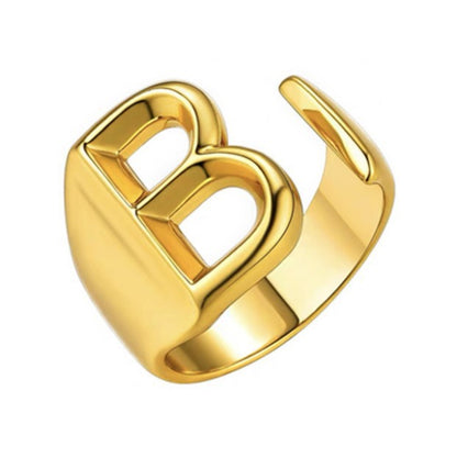 English Letters Female Opening Adjustable Fashion Rings