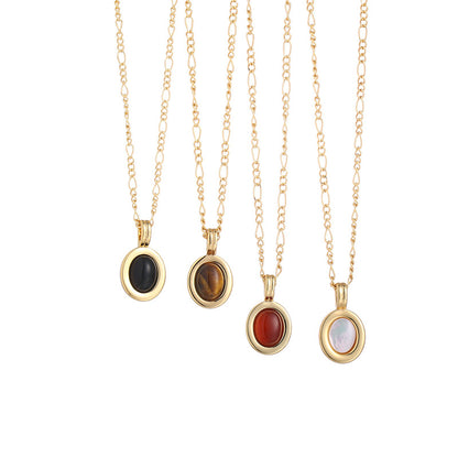 Gold Plated Fashion Vintage Accessories Tigereye Necklaces