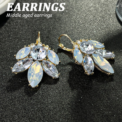 Design Elegant Flower Light Luxury High Earrings