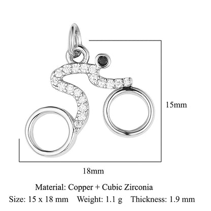 Cat Snake Copper Zircon Ornament Accessories Pendants