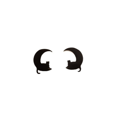 Stainless Steel Cute Simple Cartoon Animal Earrings