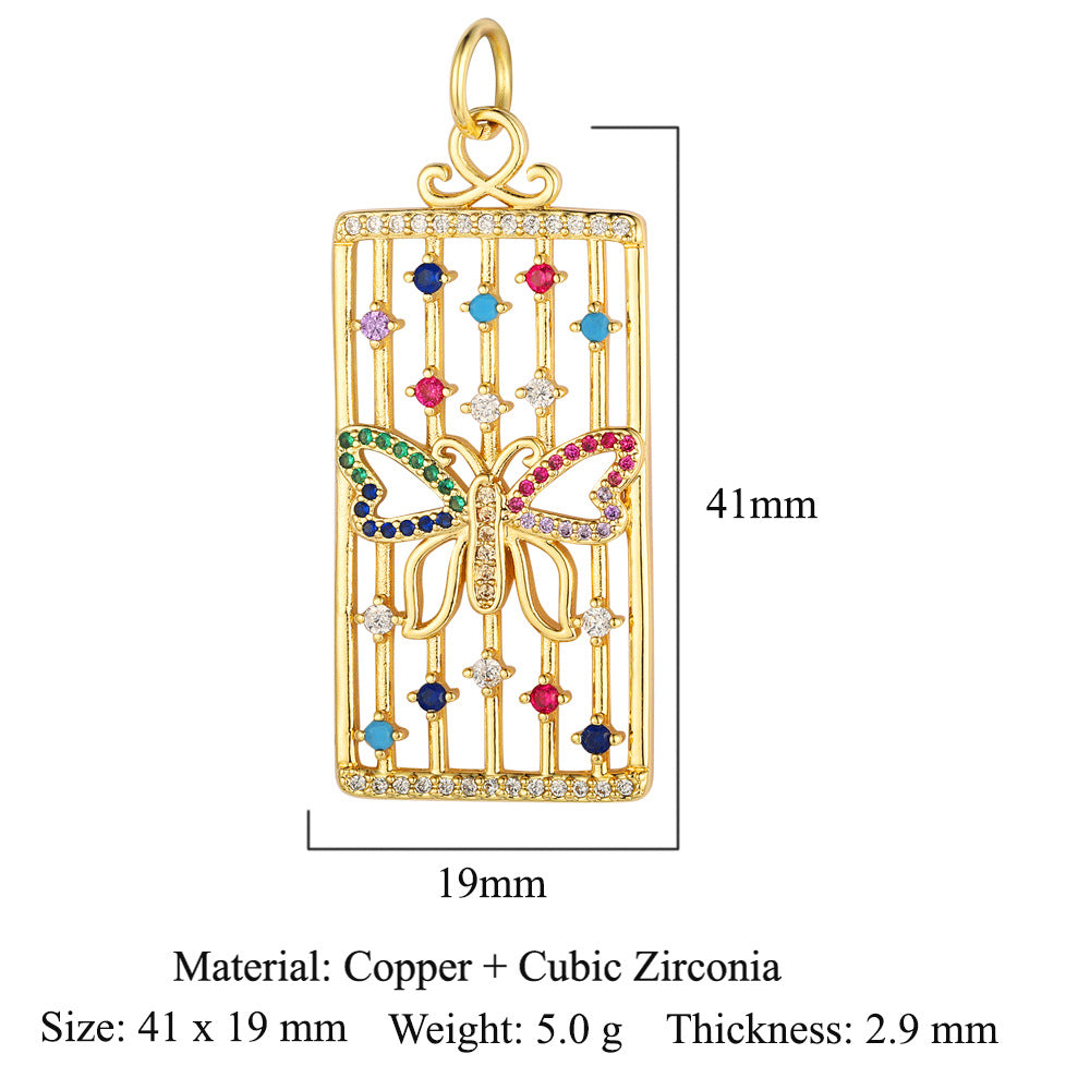 Palm Eyes Face Crown Snake Star Butterfly Rectangle Pendants