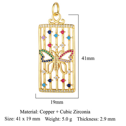 Palm Eyes Face Crown Snake Star Butterfly Rectangle Pendants