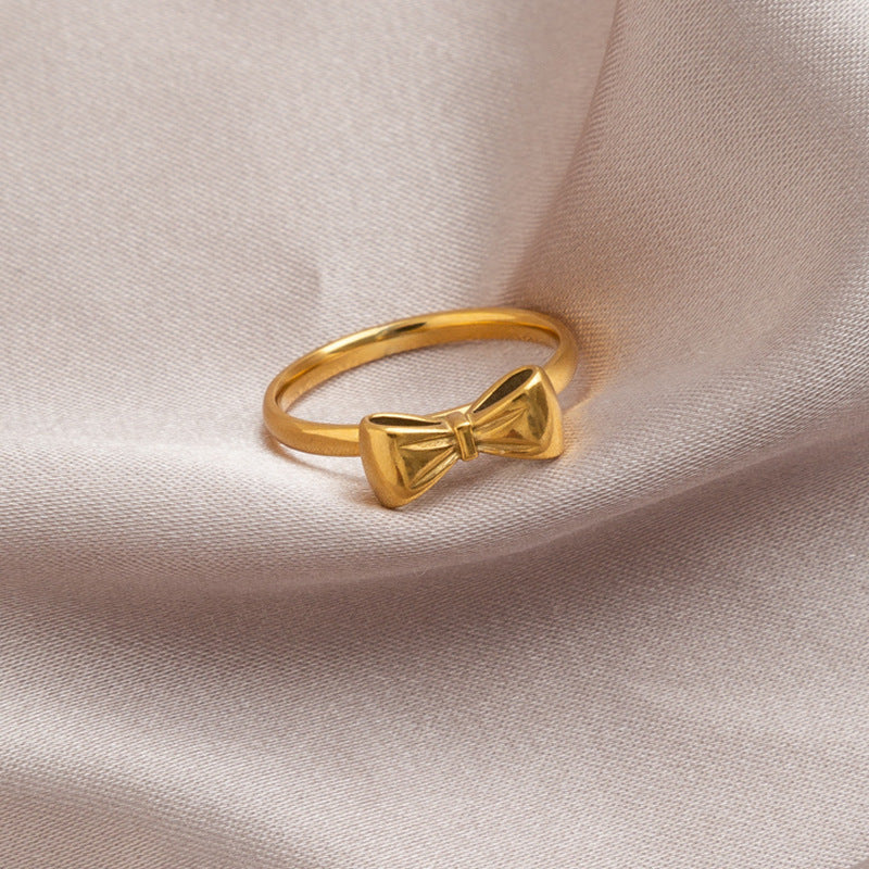 Women's Bow Gold Affordable Luxury Fashion Trendy Personalized Rings