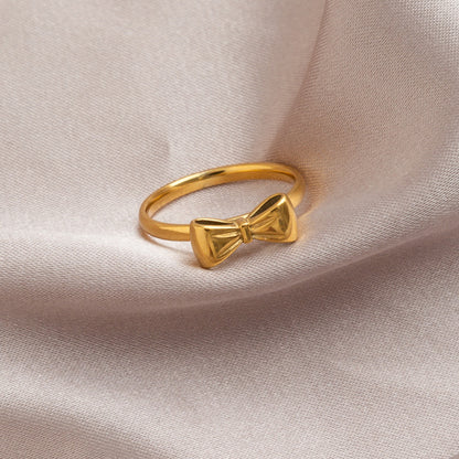 Women's Bow Gold Affordable Luxury Fashion Trendy Personalized Rings