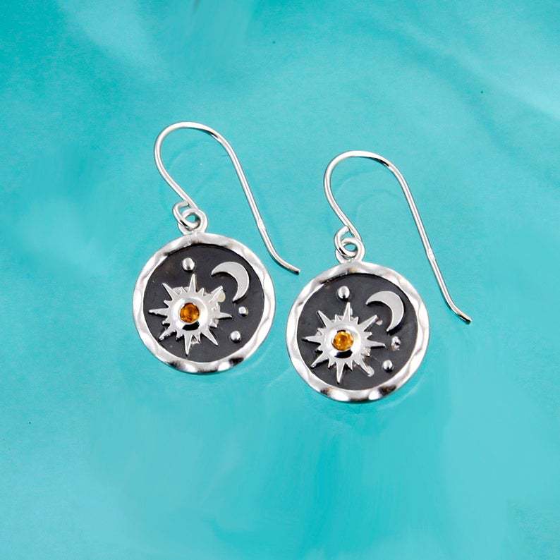 Versatile Fashion Hot Sun Moon Ornament Earrings