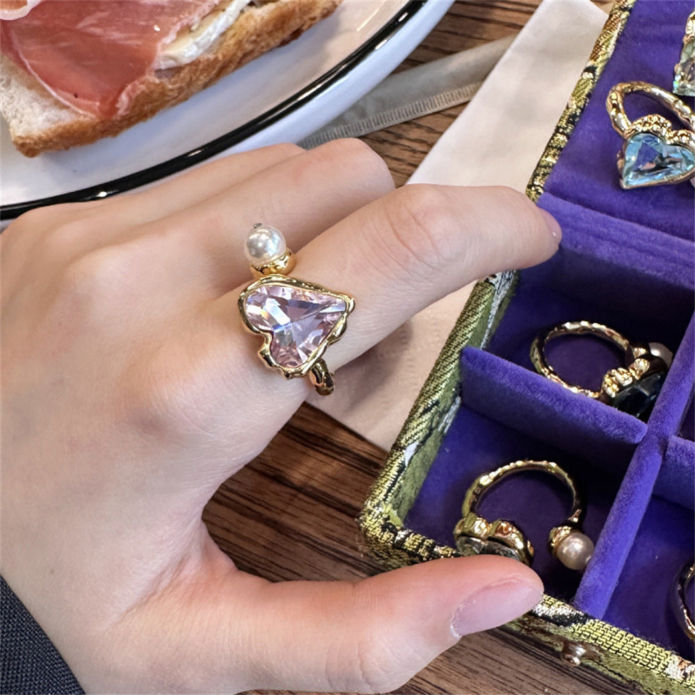 Glazed Butterfly Female Western Style Design High Sense Unique Rings