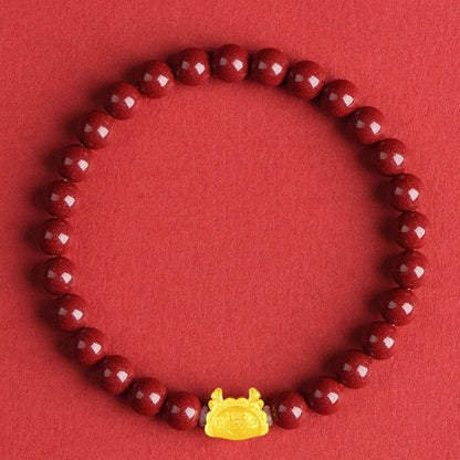 Women's Chinese Style Imitation Cinnabar Gourd Fu Bracelets