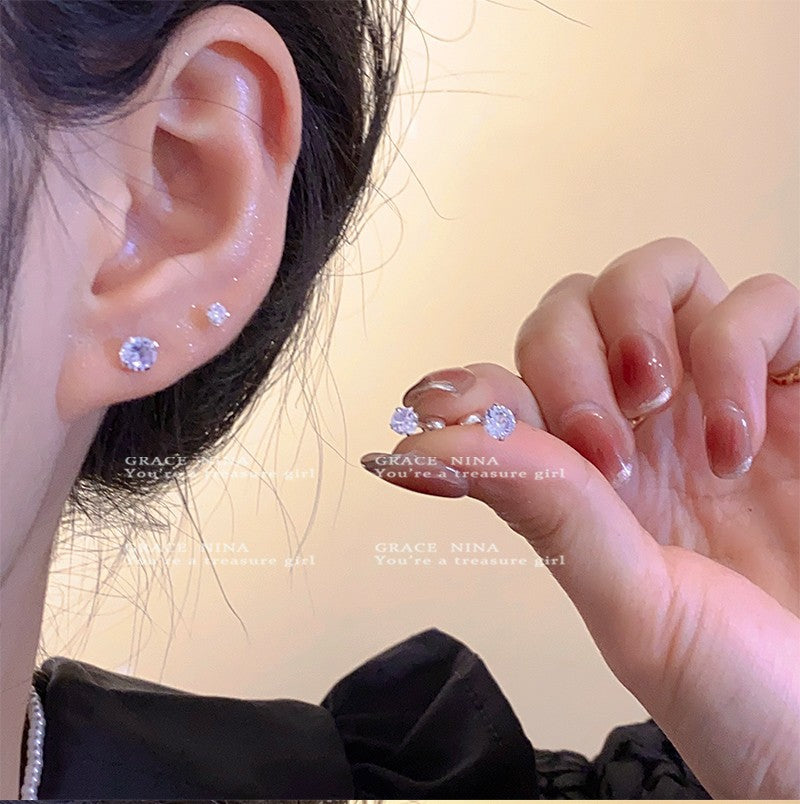 Zircon Earings Set Design Spiral Ear Rings