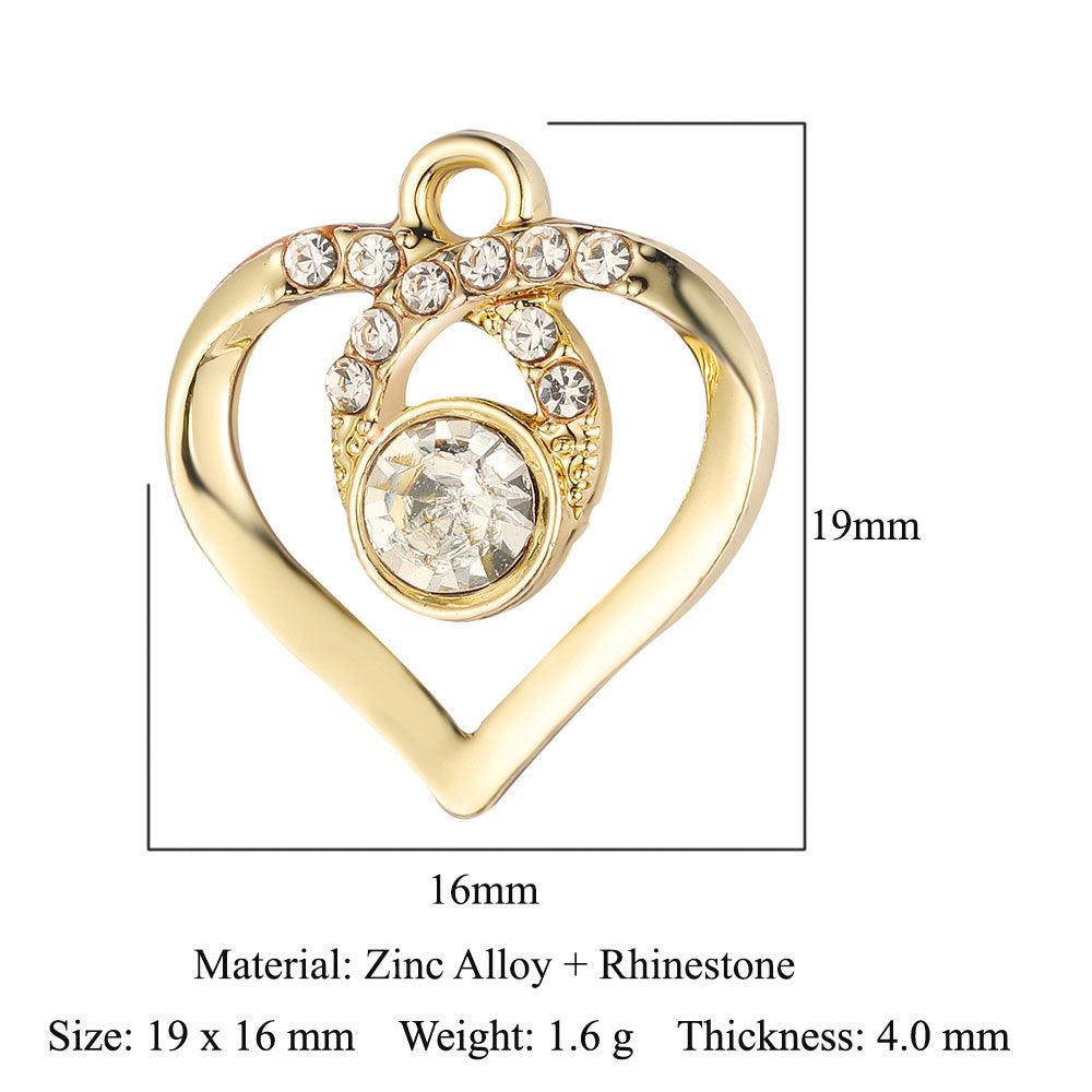 Leaf Zinc Alloy Lucky Tree Peach Heart Pendants