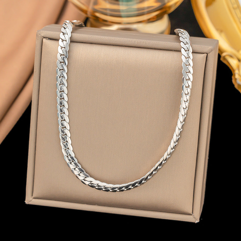 Women's Pure Trendy Cold Clavicle Titanium Steel Necklaces