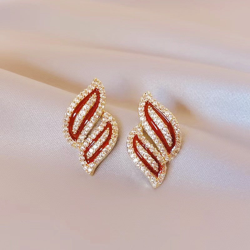 Women's Red Light Luxury High Sense Delicate Earrings