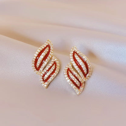 Women's Red Light Luxury High Sense Delicate Earrings