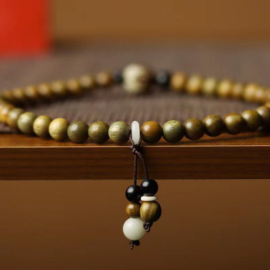 Sandalwood Beads Bodhi Root Lotus Double Bracelets