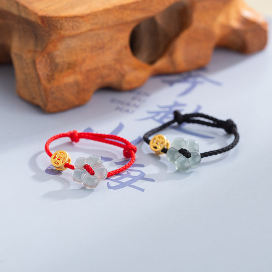 Chinese Style Rich Flower Hand-woven Female Rings