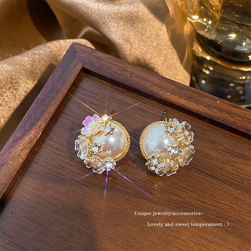 Fresh Simple Flower Light Luxury Fashion Earrings